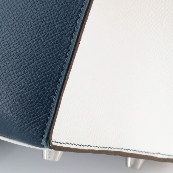 Hermes Kelly Flag Handbag Epsom 35 Blue #78179H11B - Picture 8 of 12